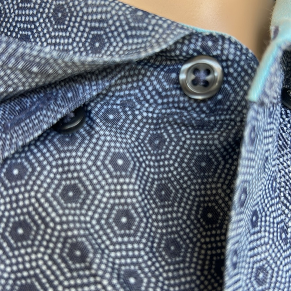 Tommy Bahama Men's Blue Patterned Shirt - Picture 6 of 13